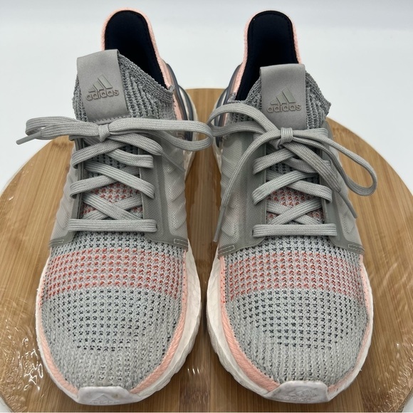 Adidas Ultraboost 19 Grey Clear Orange Size 8 - Picture 5 of 12